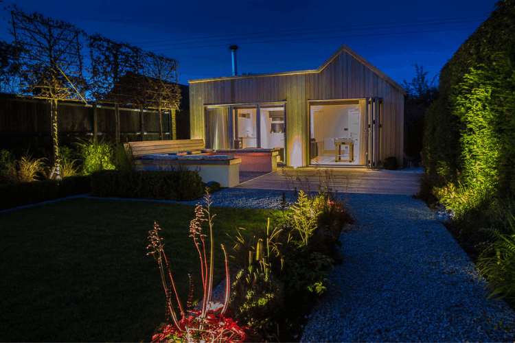 garden at night