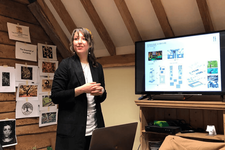 A person giving a presentation