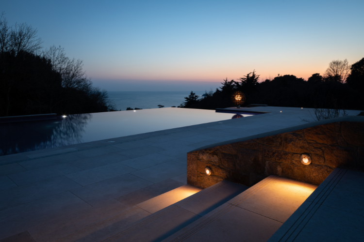 Le Val Lodge infinity pool spring garden inspiration for hedgerows