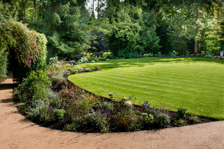 sloped garden pathway