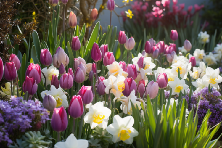 Tulips spring garden inspiration for hedgerows