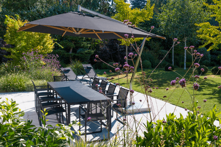 8 seat garden dining table