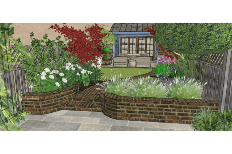 75sqm small garden design spring garden inspiration for hedgerows