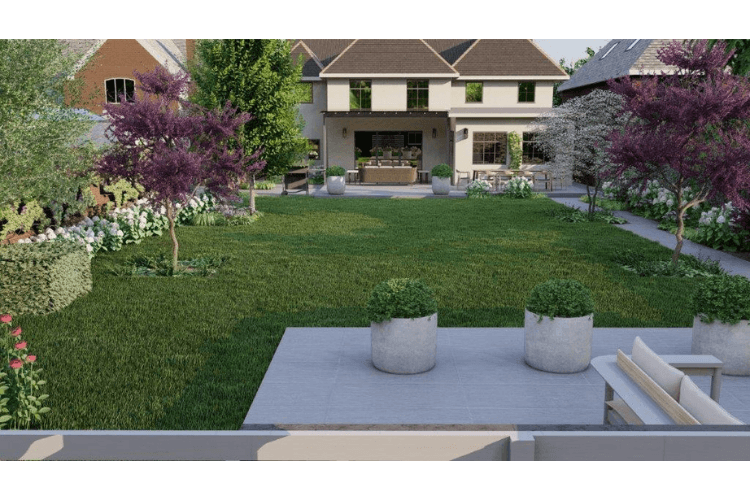 450sqm rear garden design spring garden inspiration for hedgerows