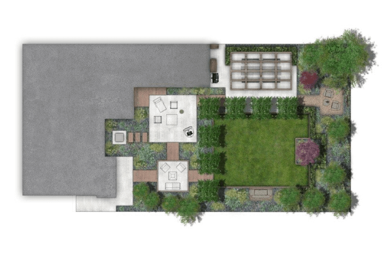 450sqm full garden makeover plan spring garden inspiration for hedgerows