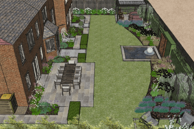 wide shallow garden design